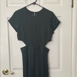Black Ba&sh cut out dress, calf length, classic